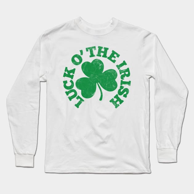 Luck O' The Irish / Vintage Style Design Long Sleeve T-Shirt by feck!